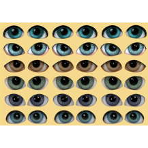 selbstklebende Augen 2D - 3D